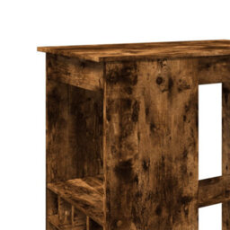 Berkfield Bar Table With Racks Smoked Oak 90X47.5X103.5 Cm Engineered Wood - thumbnail 7