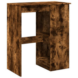 Berkfield Bar Table With Racks Smoked Oak 90X47.5X103.5 Cm Engineered Wood - thumbnail 6