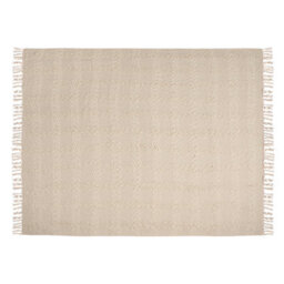 Beliani Blanket Vella Fabric 150 X 200 Cm Off-White - thumbnail 4