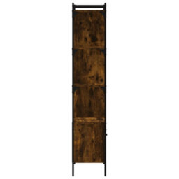 Berkfield Durable Bookcase With Door Smoked Oak 44.5X30X154.5 Cm Engineered Wood - thumbnail 5