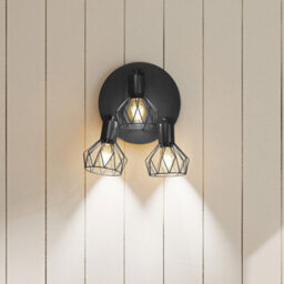 Emitto 3-Way Spotlight Ceiling Light Adjustable Vintage Black E14 Metal Fixture - thumbnail 1