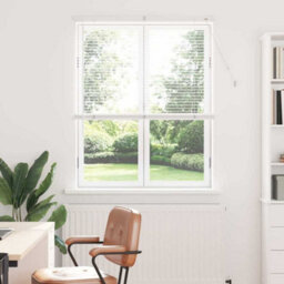 Walplus Window Blind With Curtains Manual White Aluminium - thumbnail 1