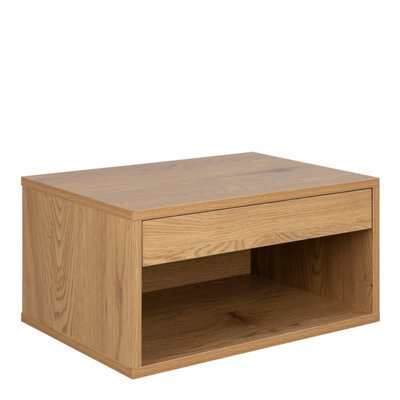 Furniture To Go Cholet Square Bedside Table With 1 Drawer In Oak - image 1