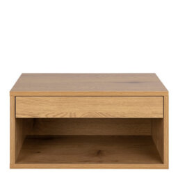 Furniture To Go Cholet Square Bedside Table With 1 Drawer In Oak - thumbnail 2