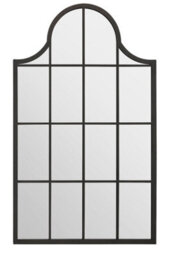 "Mirroroutlet Arcus - Black Metal Framed Arched Wall Mirror 41"" X 24"" (104Cm X 62Cm)" - thumbnail 3
