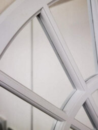 Biznest 66X37Cm White Half Circle Palladian Arch Window Style Mirror Elegant Addition To Your Home- Best Gift - thumbnail 2