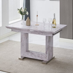 Furniture in Fashion Lorence Extendable High Gloss Dining Table In Grey Marble Effect - thumbnail 6