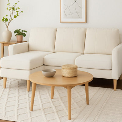 Aspire Pad Compact Sofa With Reversible Chaise, Natural - image 1