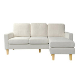 Aspire Pad Compact Sofa With Reversible Chaise, Natural - thumbnail 2