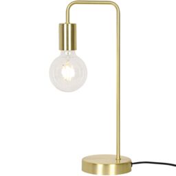 GoodHome Ghlin Round Satin Brass Effect Table Lamp - thumbnail 2