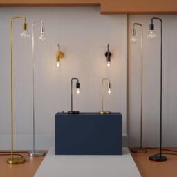 GoodHome Ghlin Round Satin Brass Effect Table Lamp - thumbnail 8