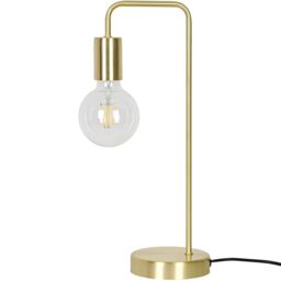 GoodHome Ghlin Round Satin Brass Effect Table Lamp - thumbnail 3