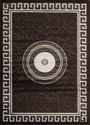 Brown Modern Border Design Area Rug 80X150 Cm Soft Thick Pile Living Room Bedroom Large Non Shedding Carpet - thumbnail 2