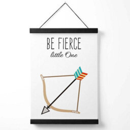 Artze Wall Art Be Fierce Arrow Tribal Quote Art Print With Black Frame Size: A4 - thumbnail 1