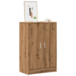 Berkfield Shoe Cabinet Artisan Oak 60X35X92 Cm Engineered Wood - thumbnail 1