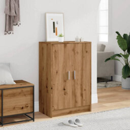 Berkfield Shoe Cabinet Artisan Oak 60X35X92 Cm Engineered Wood - thumbnail 3