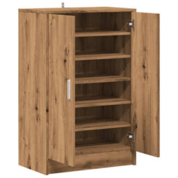 Berkfield Shoe Cabinet Artisan Oak 60X35X92 Cm Engineered Wood - thumbnail 7
