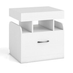 Nightstand Bedside Table With Drawer & Sliding Top Storage - thumbnail 4