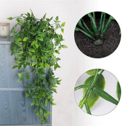 Hanging Plants Artificial 4X In Pots Indoor Fake Trailing Plants Home Office Uk - thumbnail 3