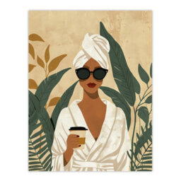 Artery8 Plant And Coffee Lover Self Care Spa Day Poster Wall Art Print - A4 Size - thumbnail 3