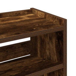 Berkfield Shoe Rack Smoked Oak 60X25X62 Cm Engineered Wood - thumbnail 7
