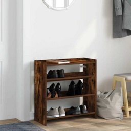 Berkfield Shoe Rack Smoked Oak 60X25X62 Cm Engineered Wood - thumbnail 3
