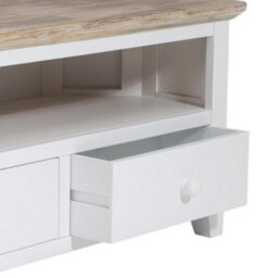 Statement Furniture Florence White Corner Tv Unit With 2 Drawers And Shelf - thumbnail 4