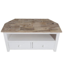 Statement Furniture Florence White Corner Tv Unit With 2 Drawers And Shelf - thumbnail 5