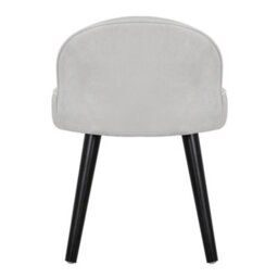 Living And Home Modern Grey White Velvet Dressing Table Stool With Solid Wood Legs - thumbnail 5