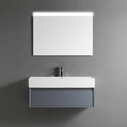 Homestylestore Black Grey Wall Mounted Waterproof Led Bathroom Mirror 950 X 680mm - thumbnail 2