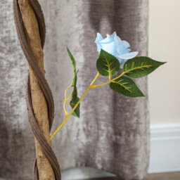 Outsunny Set Of 2 90Cm Artificial Rose Tree, Fake Decorative Plant, Blue - thumbnail 8