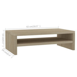 Berkfield Monitor Stand Sonoma Oak 42X24X13 Cm Engineered Wood - thumbnail 6