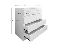 Flair Toivo Chest Of 4 Drawers White - thumbnail 4