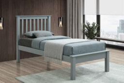 Flintshire Furniture Rossett 3Ft Single Grey Wooden Bed Frame - thumbnail 1