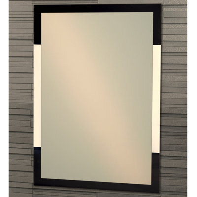 Showerdrape Hampstead Rectangular Wall Mounted Black Framed Bathroom Mirror 70 X 50Cm - image 1