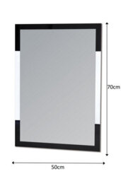 Showerdrape Hampstead Rectangular Wall Mounted Black Framed Bathroom Mirror 70 X 50Cm - thumbnail 2
