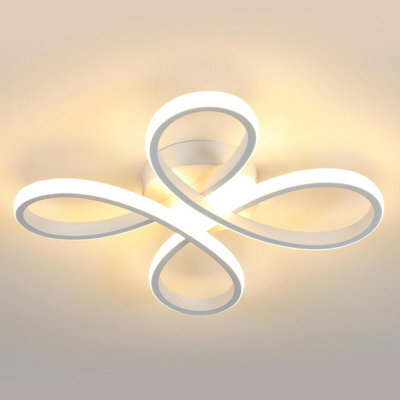 Pheashine White Flower Shaped Acrylic 30W 3500Lm 3500K Warm White Led Ceiling Light - image 1