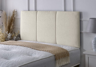 Slumbre Alton Chenille Headboard - 2Ft6 Small Single - Cream Chenille