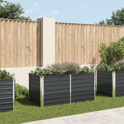 Berkfield Durable Raised Garden Bed Anthracite 160X80X77 Cm Galvanised Steel - thumbnail 2