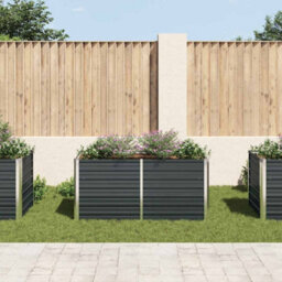 Berkfield Durable Raised Garden Bed Anthracite 160X80X77 Cm Galvanised Steel - thumbnail 3