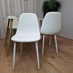 Kosy Koala Modern Rectangle White Dining Table Set With 4 White Chairs Dining Room Furniture - thumbnail 2