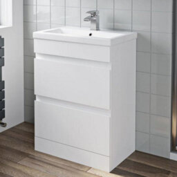 Affine 600mm Bathroom Drawer Vanity Unit Basin Toilet Soft Close Seat Wc Gloss White - thumbnail 6
