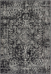 Livabliss Harput-Vintage Grey Blue Orange White Traditional Boho Living Dining Bedroom Rug 120 X 170 Cm Easy Care, Non Shedding - thumbnail 1