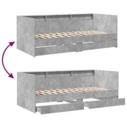 Walplus 2 In 1 Engineered Wood Daybed Sofa Bed With 2 Wheeled Storage Drawers - thumbnail 8