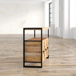 Kingwood Industrial Metal And Wood Sideboard With 3 Doors And Shelf - thumbnail 9