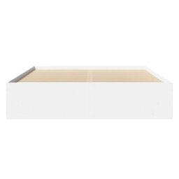 Berkfield Bed Frame Without Mattress White 150X200 Cm King Size Engineered Wood - thumbnail 5