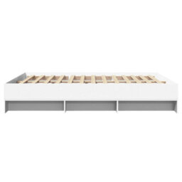 Berkfield Bed Frame Without Mattress White 150X200 Cm King Size Engineered Wood - thumbnail 6