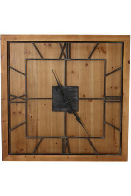 Williston Square Wooden Wall Clock With Roman Numerals - image 1