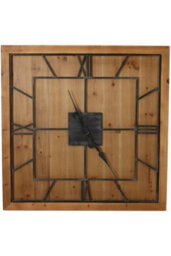 Williston Square Wooden Wall Clock With Roman Numerals - thumbnail 1
