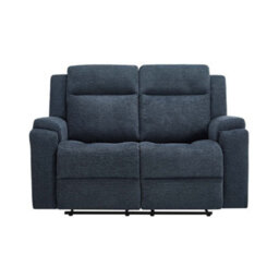 More4Homes Orka 2 Seater Fabric Manual Recliner Sofa Blue - thumbnail 3